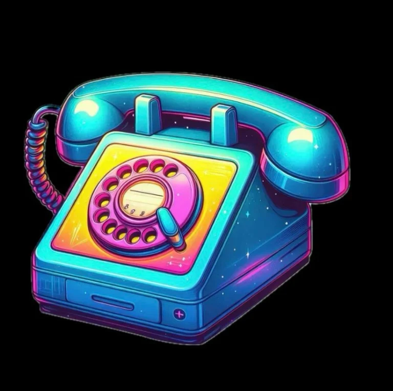 Contact me section by a digital marketing freelancer in Dubai, showing a retro rotary phone.