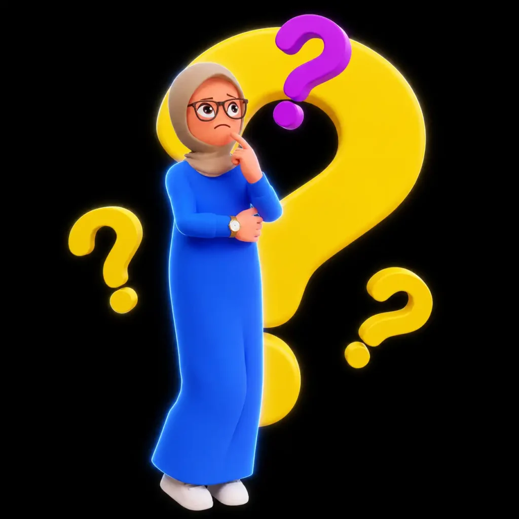 An animation of jumana hannath thinking ideas as a digital marketing freelancer in Dubai
