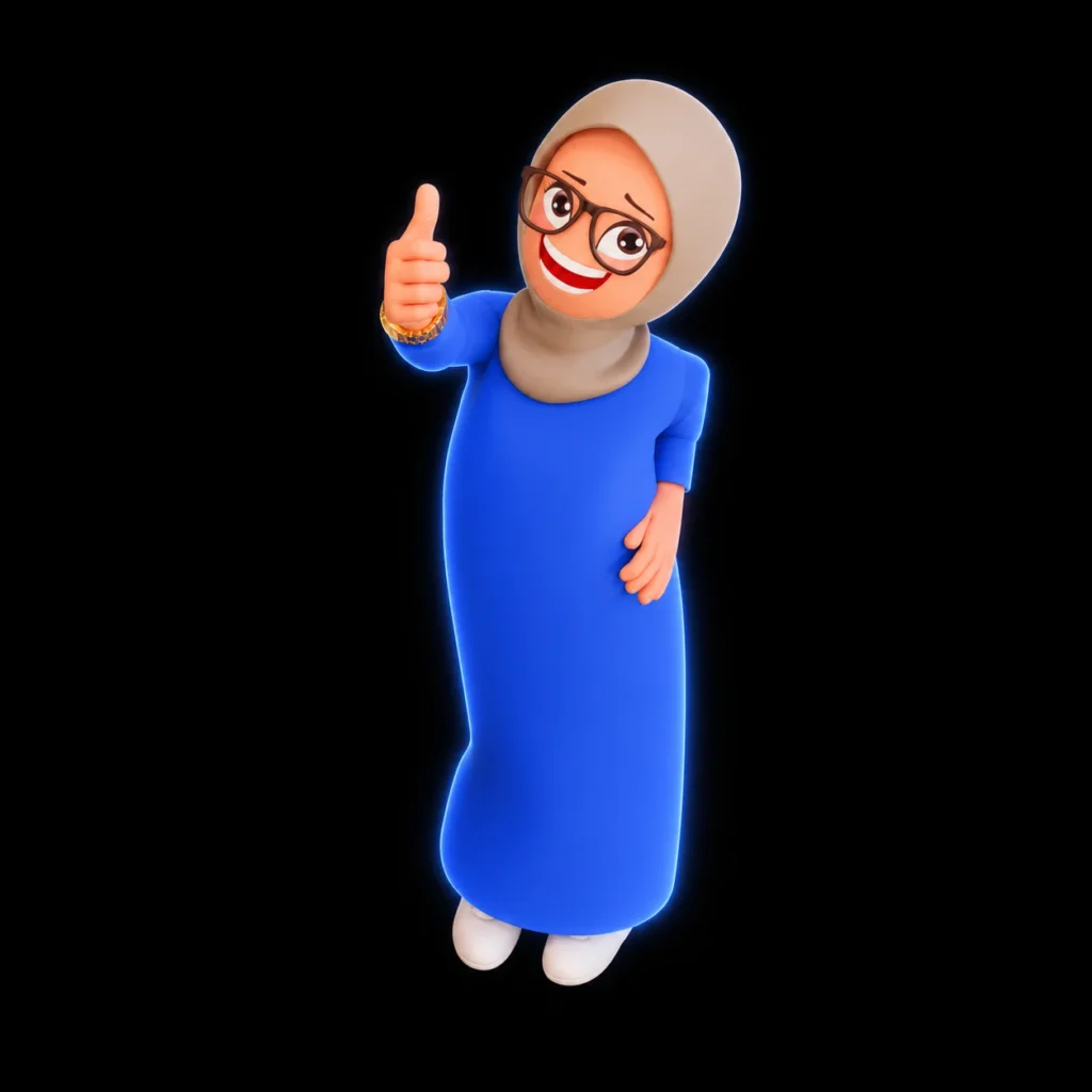 An animation of jumana hannath digital marketing freelancer in Dubai showing done by hand
